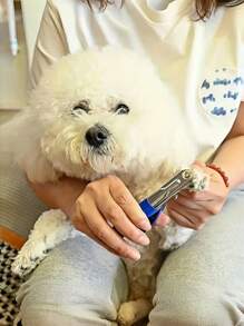 1pc Professional Pet Nail Grooming Tool - Stainless Steel Scissor-Style Clipper For And Precise Dog And Cat Paw Grinding And Trimming - Convenient Design For Gentle Grooming