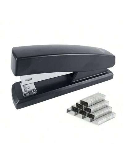 1 Set Of Stapler, Office Supplies, Labor-Saving, Suitable For Students, Accommodates Standard Booklets With 20 Pages, 12 Number Stapler