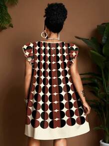 Maweii Women's Woven Comfortable Digital Print Dress In Red, Brown, Black, And Apricot Patterns Is Sexy, Elegant, And Perfect For A Holiday Look. It's Suitable For Various Occasions Such As Holidays, New Year's, Christmas, Thanksgiving, Graduation Season, Valentine's Day, Back To School, Parties, And Dates. It Comes In A Variety Of Styles, Including Elegant, Fashionable, Sporty, Casual, Edgy, And Streetwear. This Elegant Dress Can Be Worn As A Casual Holiday Outfit Or A Party Pullover, Suitable For Autumn, Winter, Spring, Summer, Spring/Autumn, And Autumn/Winter Seasons. - White - View 3