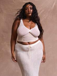 MUSERA Áo tank top ôm sát, có họa tiết, chất liệu dày dặn, thích hợp cho kỳ nghỉ hè, đi bơi, gợi cảm, lãng mạn, thanh lịch, thích hợp cho mùa xuân hè. - Màu be - Xem 1