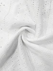 Chiquease Summer Fashion Solid Color Hollow Out Embroidered Applique Elegant Camisole - White - View 4