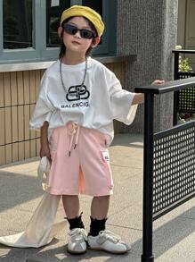 DAZY 男童休闲短裤 - 粉色 - 查看 2