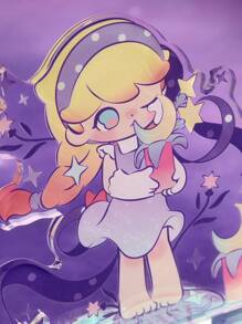 Pop Mart Azura X SHEIN 色彩鲜艳可爱的亚克力人物支架，装饰你的办公桌，创意桌面装饰