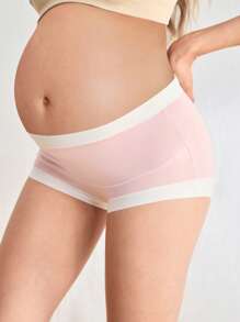 BloomMama 2 Packs Maternity High Waist Underwear Brief Pregnancy Soft Hipster Panties Over Bump - Multicolor - View 4