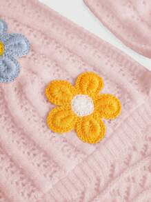 ROMWE Áo hở cổ hoa móc đơn giản, phong cách nghỉ dưỡng - Hồng - Xem 4