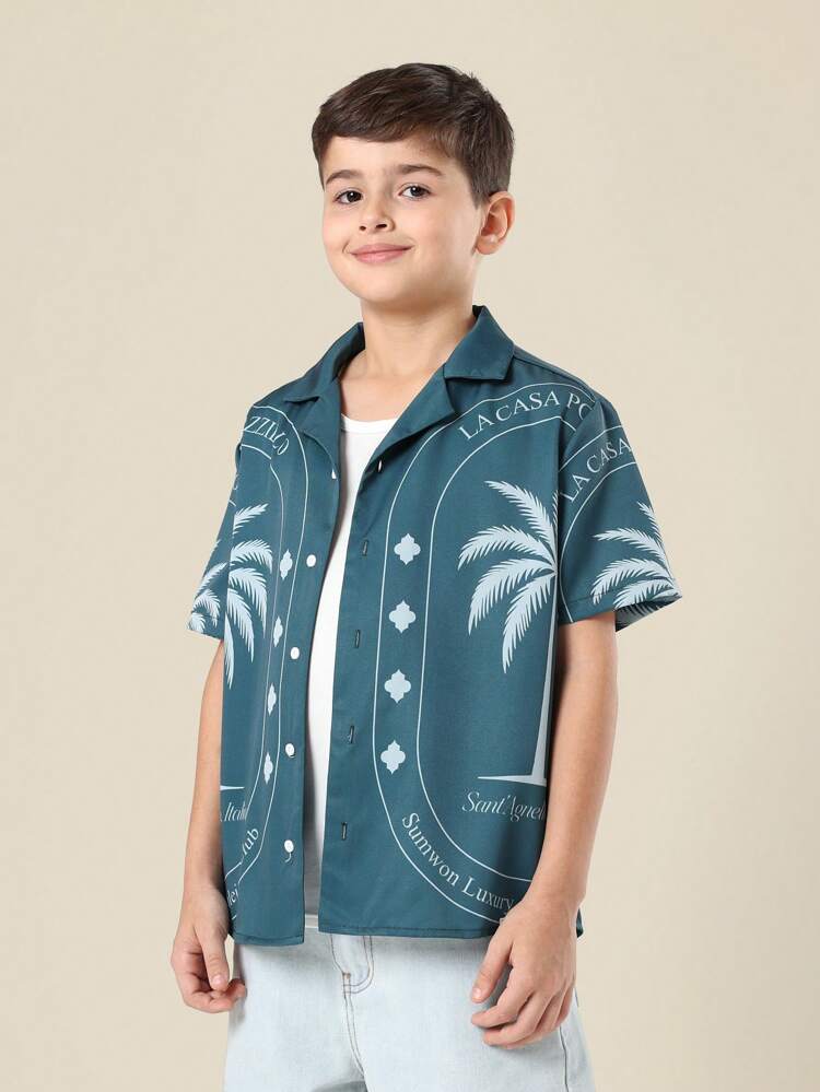 Palm Tree Button Down Shirt