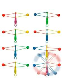 10 Stücke Zufallsfarbige Kunststoff Rassel Bälle Hand Shake Party Spiel Requisiten, Party Atmosphäre Dekoration Mini Geschenke