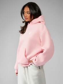 Missguided x Playboy 超大经典连帽衫街头服饰系列家居服复古标志休闲都市时尚舒适秋冬羊毛运动衫