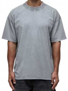 Good for Nothing Reverse Washed Grey T-Shirt - Grey - View 1