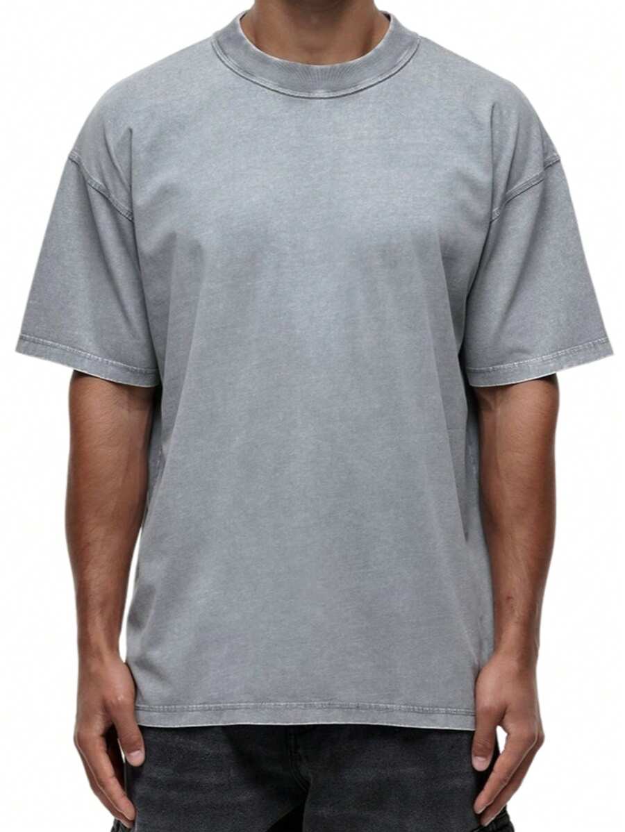 Good for Nothing Reverse Washed Grey T-Shirt - Grey - View 1
