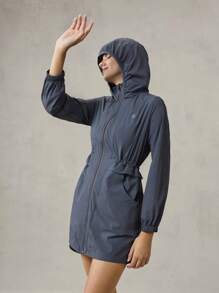 OutZeal Veste de protection solaire légère et rafraîchissante avec capuche, protection UPF50+ pour femmes, avec cordon de serrage à la taille