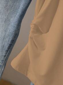 INAWLY Camiseta gráfica con estampado de mariposa y corazón con cintura ceñida, nuevos lanzamientos de verano para mujer - Caqui - Ver 7