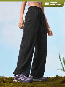 In My Nature Damen Lässig Shorts mit Kordelzug Taille, einfarbig für den Outdoor-Bereich