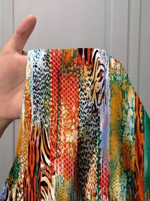 Slaydiva Conjunto de top sin mangas y shorts de mujer informal, adecuado para verano y vacaciones, con estampados de animales como leopardo, cebra y pitón - Multicolor - Ver 6