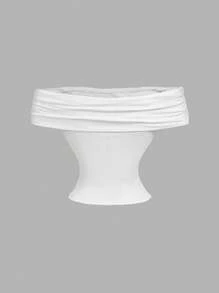 SHEIN MOD 浪漫梦幻白色花卉印花结露肩 T 恤 - 非常适合约会、节日、度假、波西米亚风格、生日和节日穿着、女士海滩