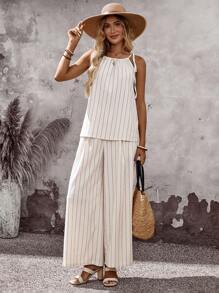 EMERY ROSE Teacher Outfits For Women School Clothes Vacation Outfits Women Office Outfits For Women Country Concert Outfit Western Wear Women Teacher Boho Halter Tops Concert Outfits For Women Hawaii Outfits Women Boho Women Clothing Brunch Outfits For Women Old Money Style Women Church Dresses For Women Vacation Two Pieces Set Country Old Money Vacation Outfits Vintage Clothes Women Women Two Pieces Outfits - Multicolor - View 4