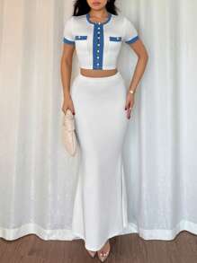 SHEIN Clasi 女士日常两件套服装 - 彩色 - 查看 5