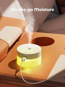 Teckwe Mini Humidifier For Car, Bedroom & Desktop - USB Powered, Large Mist Output, Air Purifying & Aromatherapy