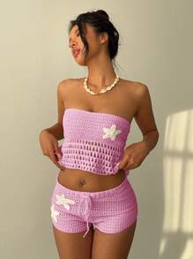 Aloruh 女士日常两件套服装 - 粉色 - 查看 6