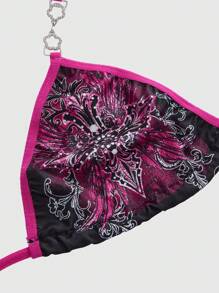 ROMWE Grunge Punk Gotischer Kreuz- und Schwalbenschwingen-Design Metall Accessoire Dreieckiger Büstenhalter Träger