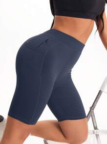 SHEIN Sport Studio Women Outdoor Running Fitness Sports Biker Shorts Workout Short