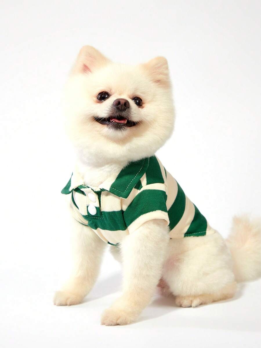 PETSIN 蓝色轻便休闲宠物服装夏季薄款透气舒适狗/猫T恤，时尚款式，春夏 - 彩色 - 查看 1