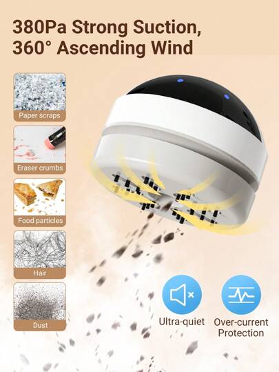 Teckwe Mini Desktop Stofzuiger Cleaner Wireless held, Creative Portable Dust Office Stationery view 4