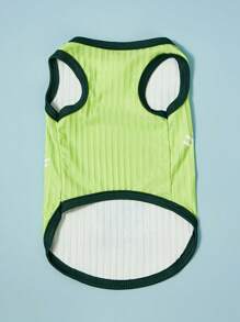 PETSIN Cute Broccoli & English Graphic Sleeveless Tank Top, Lightweight Breathable Comfortable Summer Pet Vest, European And American Hot Seller - Multicolor - View 6