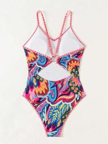 Swim SPRTY Women's One-Piece Swimsuit With Random Print, Copyright Purchased,Summer Beach