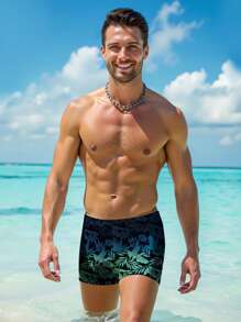 Manfinity Swimmode Men's Swimwear Shorts, Fashionable For Summer - Black - View 4