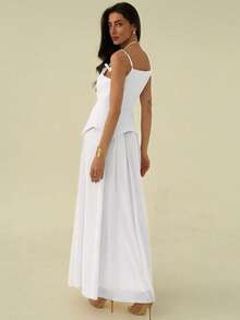 Aloruh Women Two Pieces Outfits For Daily Wear - White - View 2