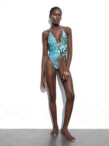 Maija 女士豹纹性感吊带连体衣 - 彩色 - 查看 7