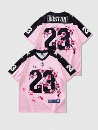 Prep Camiseta de manga corta con gráfico de lema para hombres, uso diario para primavera y verano