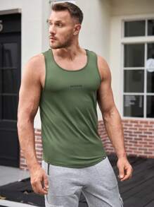 Manfinity VCAY Áo ba lỗ không tay dáng rộng thoải mái hàng ngày thời trang dệt kim dành cho nam - Đỏ - Xem 2