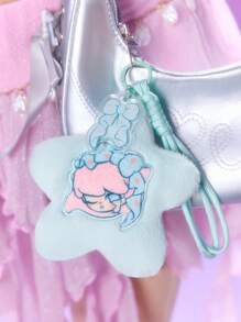 Pop Mart Azura X SHEIN 1 个星形钥匙扣，可挂在包包、背包、钥匙扣上，可爱紫色 - 彩色 - 查看 3