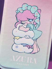 Pop Mart Azura X SHEIN 1 pieza Espejo portátil plegable de material de piel sintética (PU) con estampado lindo, que se puede sostener de forma independiente y manual, es liviano y compacto, conveniente para revisar los detalles del maquillaje, adecuado para viajes y el día a día, apto para hombres y mujeres - Dorado - Ver 9