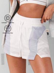 Athîral Short blocs de couleurs patchwork décontracté d'été pour femmes - Multicolore - View 2
