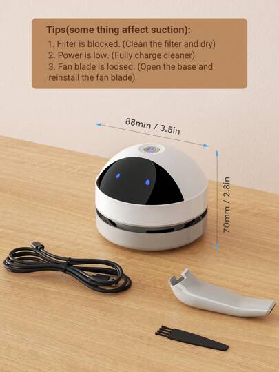 Teckwe Mini Desktop Stofzuiger Cleaner Wireless held, Creative Portable Dust Office Stationery view 9