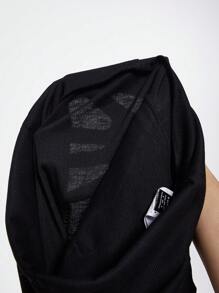 SHEIN EZwear 加大高腰黑色直筒裤