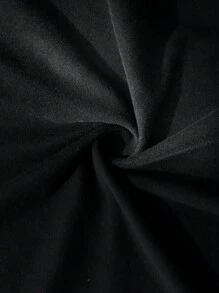 ROMWE MEN Casual 2 件男士休闲大理石图案印花 T 恤，设计 - 黑色 - 查看 4