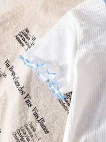 SHEIN Vintaside Kids Bộ trang phục mùa hè cho bé gái và bé trai 2 món - Áo thun cổ tròn tay ngắn kết hợp với quần short màu trơn - Nhiều màu - Xem 4