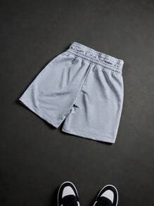 Manfinity Streetrush Pantaloncini sportivi da uomo in stile collegiate street, hip-hop e rock, con vita a 2 in 1, regalo per fidanzati o mariti, per il ritorno a scuola