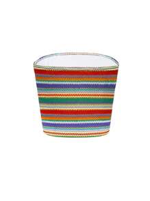 INAWLY Summer Slim Fit Tube Top For Women In Textured Colorful Stripes - Multicolor - View 2