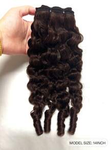 1pc Bundles Human Hair Pixie Curls Human Hair Spiral End Chocolate Brown Burmese Curly Human Hair Bundles Weave Bundle Unprocessed Human Hair Extensions 14-26 Inch Top Quality For Women