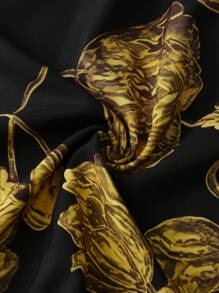 SHEIN Unity 大码女式无袖碎花中长连衣裙，优雅成熟，适合日常穿着