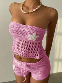 Aloruh 女士日常两件套服装 - 粉色 - 查看 3