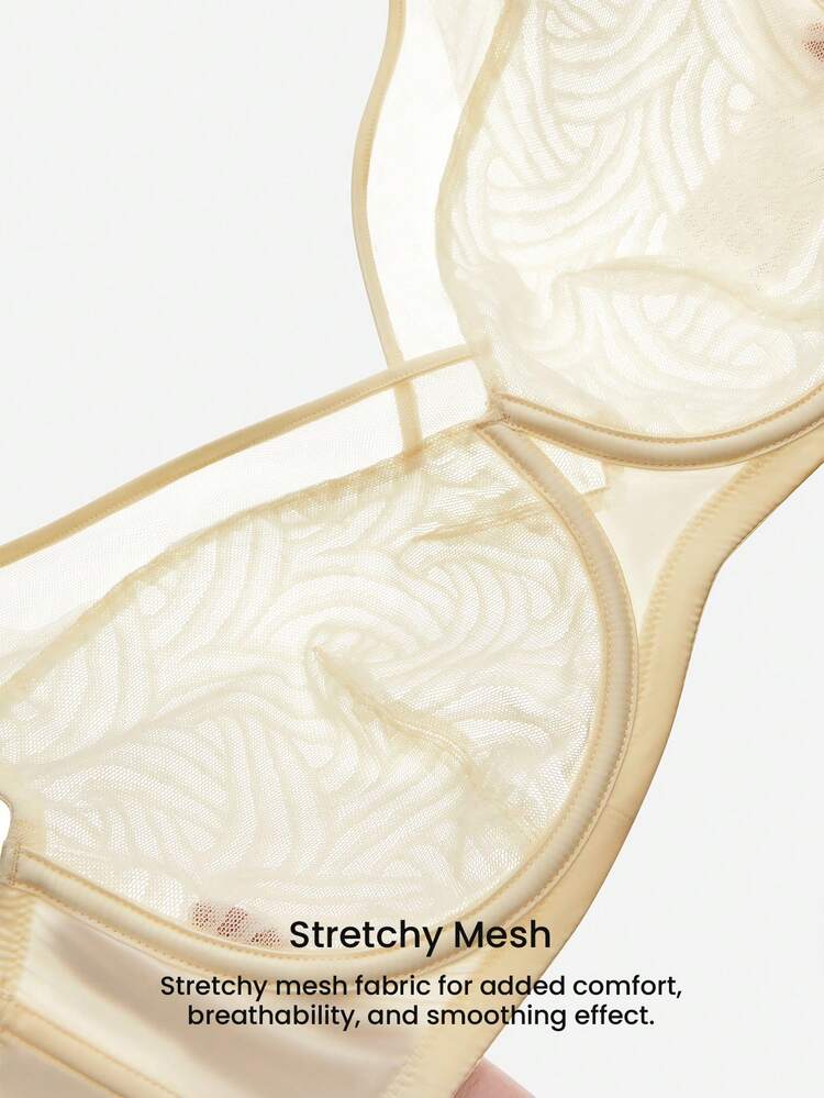 Plus Full Coverage Mesh Bra