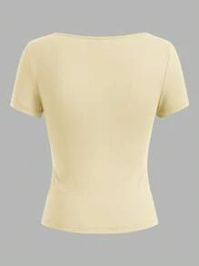 SHEIN EZwear 3 件套女士短袖短款修身休闲 T 恤，适合夏季 - 彩色 - 查看 10