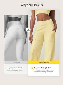 GLOWMODE Modal Silk Touch Wide Leg High Waist Lounge Pants With Side Pockets Daily Casual Fall