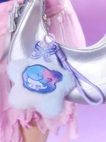 Pop Mart Azura X SHEIN 1 个星形钥匙扣，可挂在包包、背包、钥匙扣上，可爱紫色 - 彩色 - 查看 2